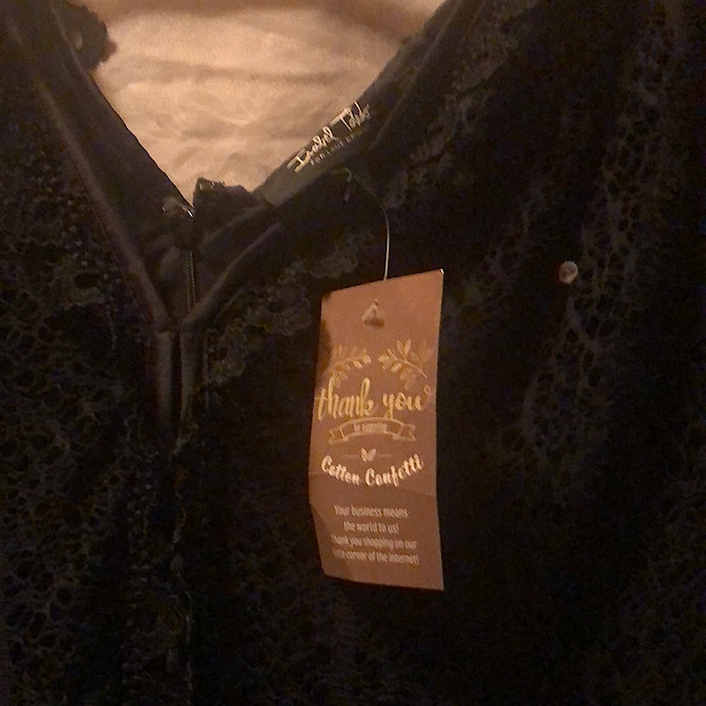 Black Lace sexy fitted dress. Size 18. Form fitting. Brand new